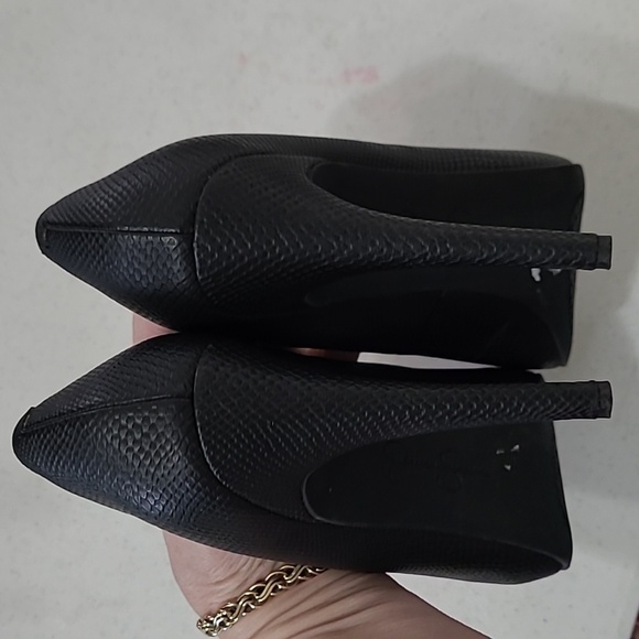 Jessica Simpson PARISAH black textured platform heels size 7 - Picture 7 of 13